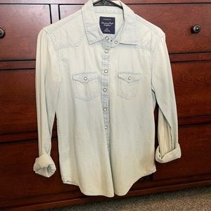 White wash denim shirt